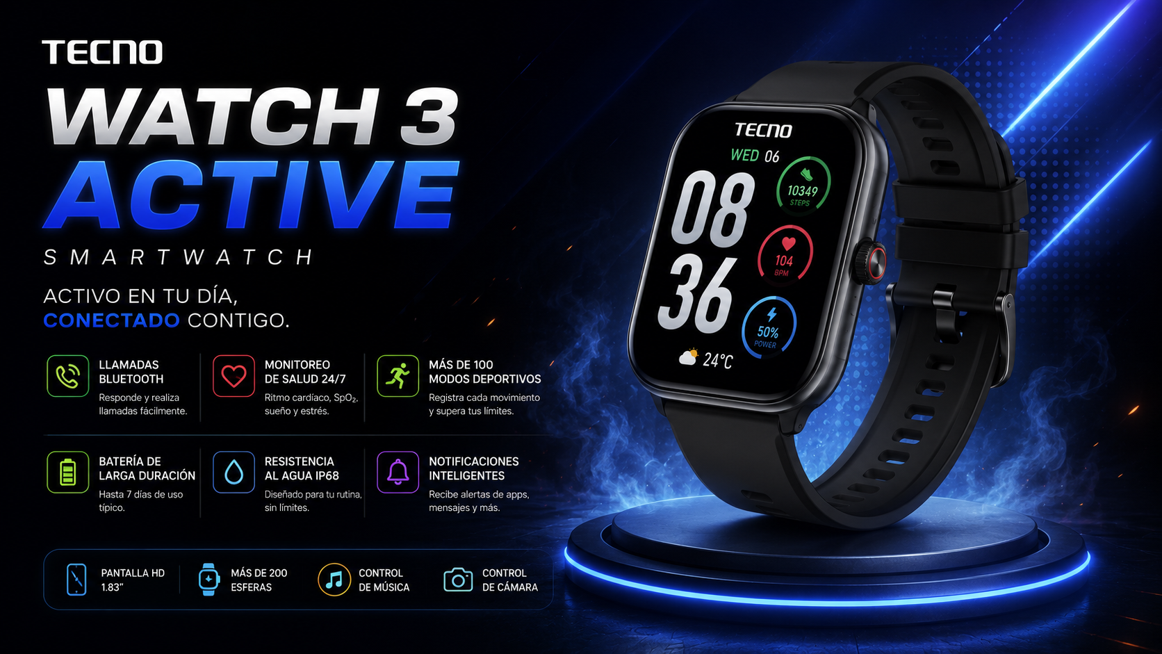 Tecno Watch 3 Active Smartwatch